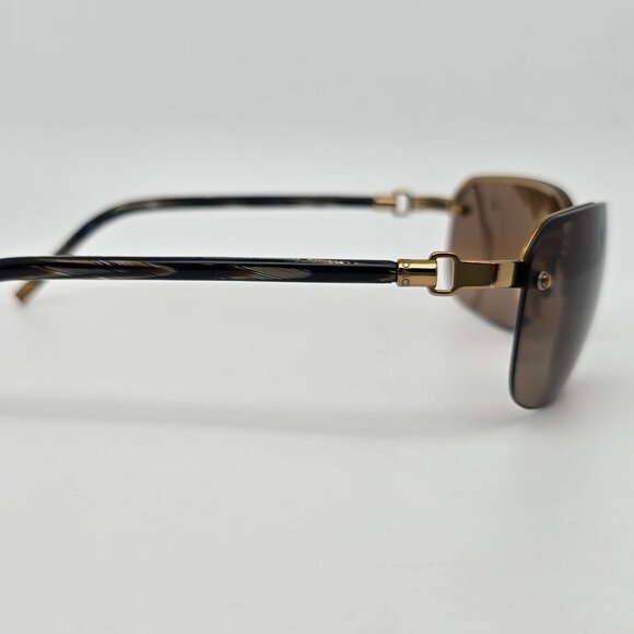 Coach Bleecker S322 Brown Gold Frame Brown Gradient Lens Semi Rimless Sunglasses main image 15